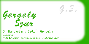 gergely szur business card